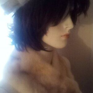 Pegi Paris Pastel Flower Clutch and Cream and Caramel  Mink Collar